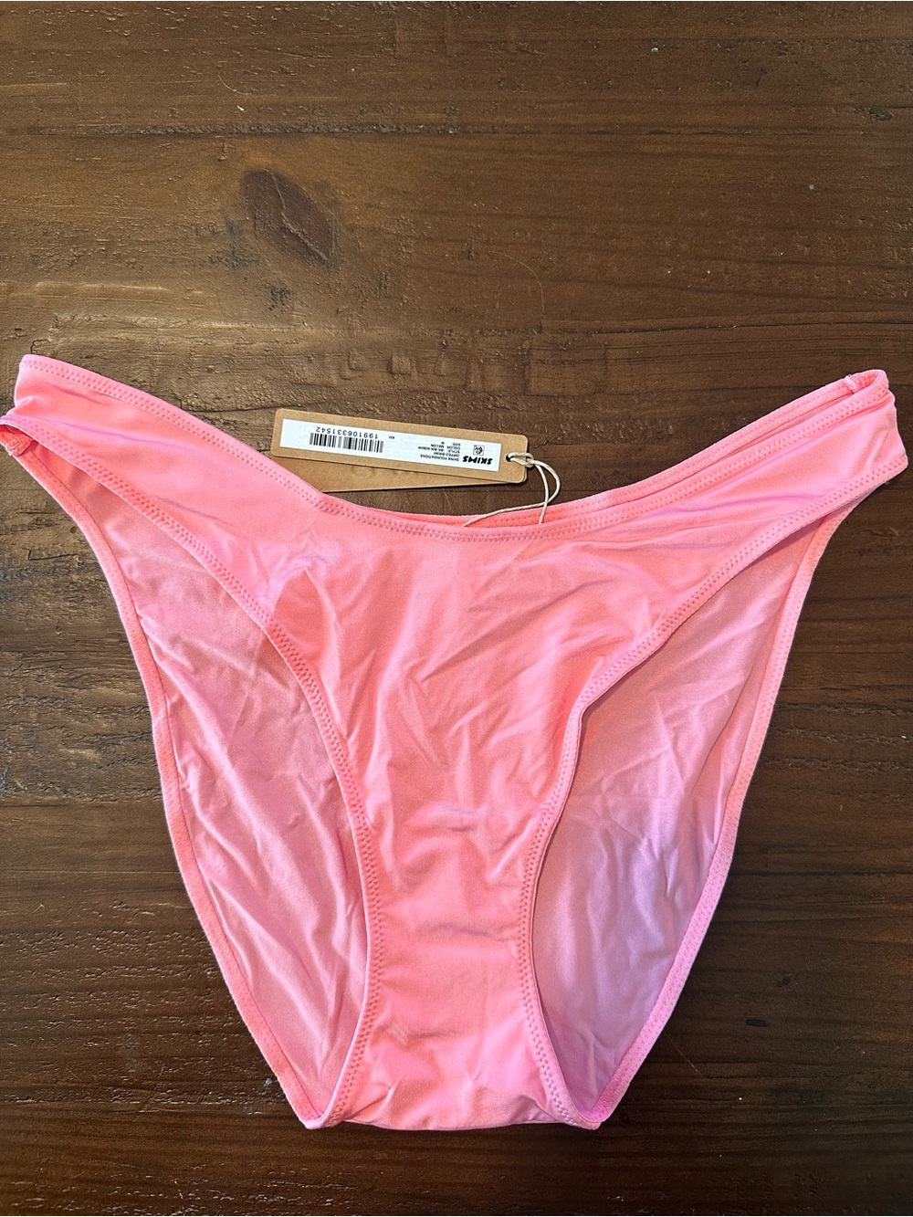 SKIMS Melon Pink Silky Bikini Panties - Shine Foundation M